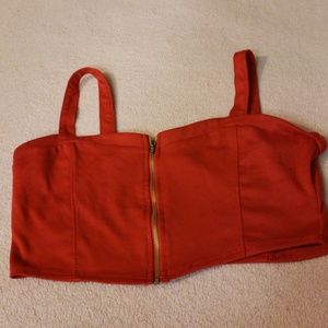Red crop top